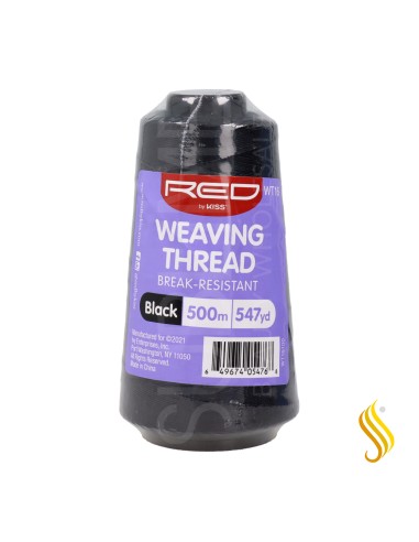 Red Kiss Weaving Thread Black 500 metros Hilo Para Tejer Extensiones